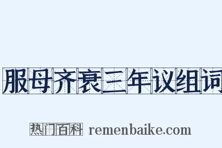 服母齐衰三年议组词是什么意思的图片